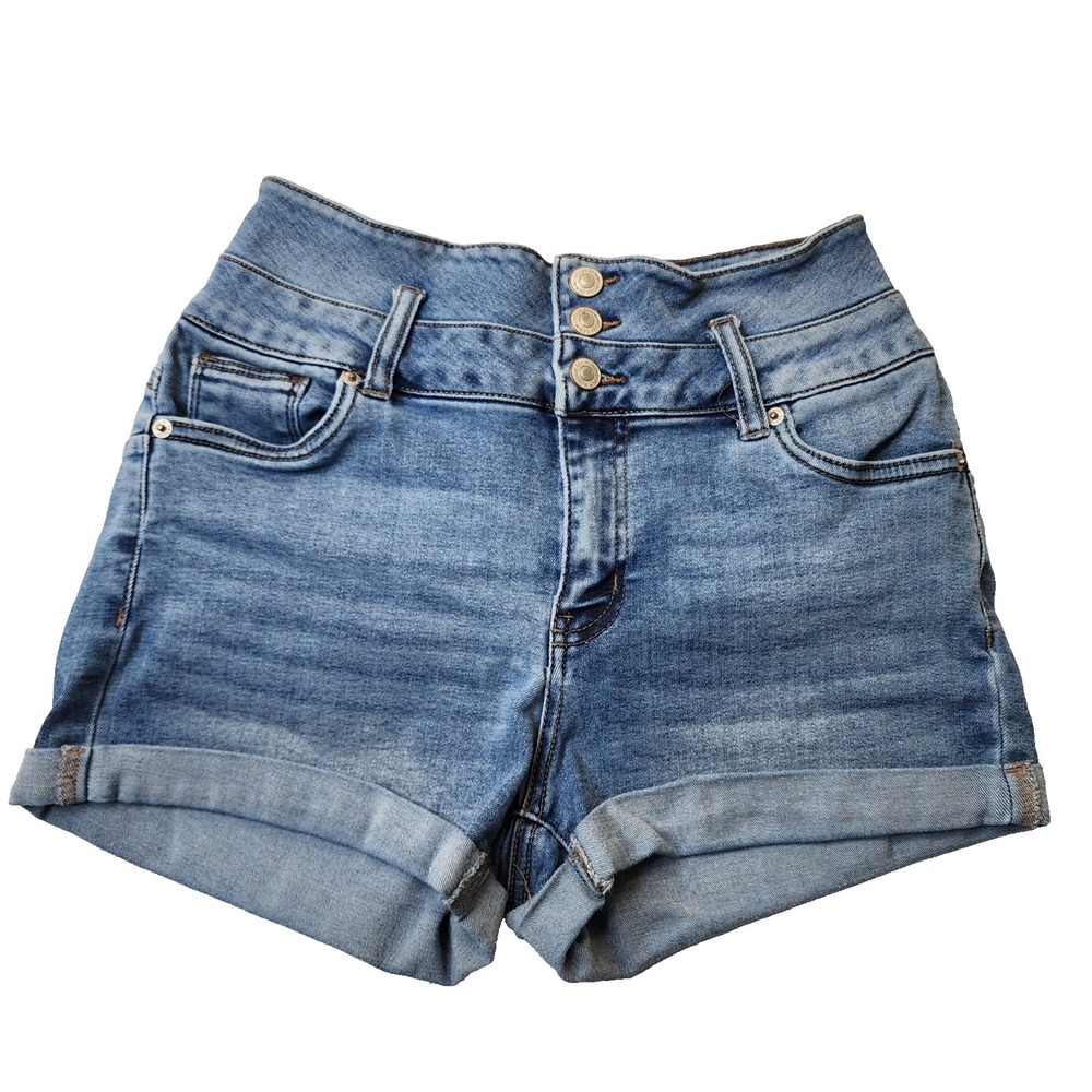 Ibiza Denim Shorts Womens Size 3 - 24" Waist High Rise Push Up Inseam 2"